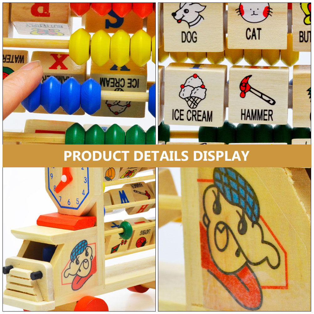 Ábaco de madera con cuentas de - Kids Education Calculator reseña y precio