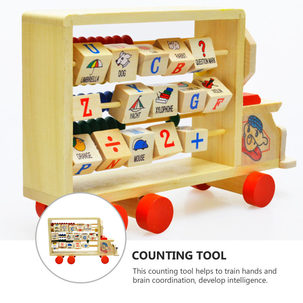 Ábaco de madera con cuentas de - Kids Education Calculator reseña y precio