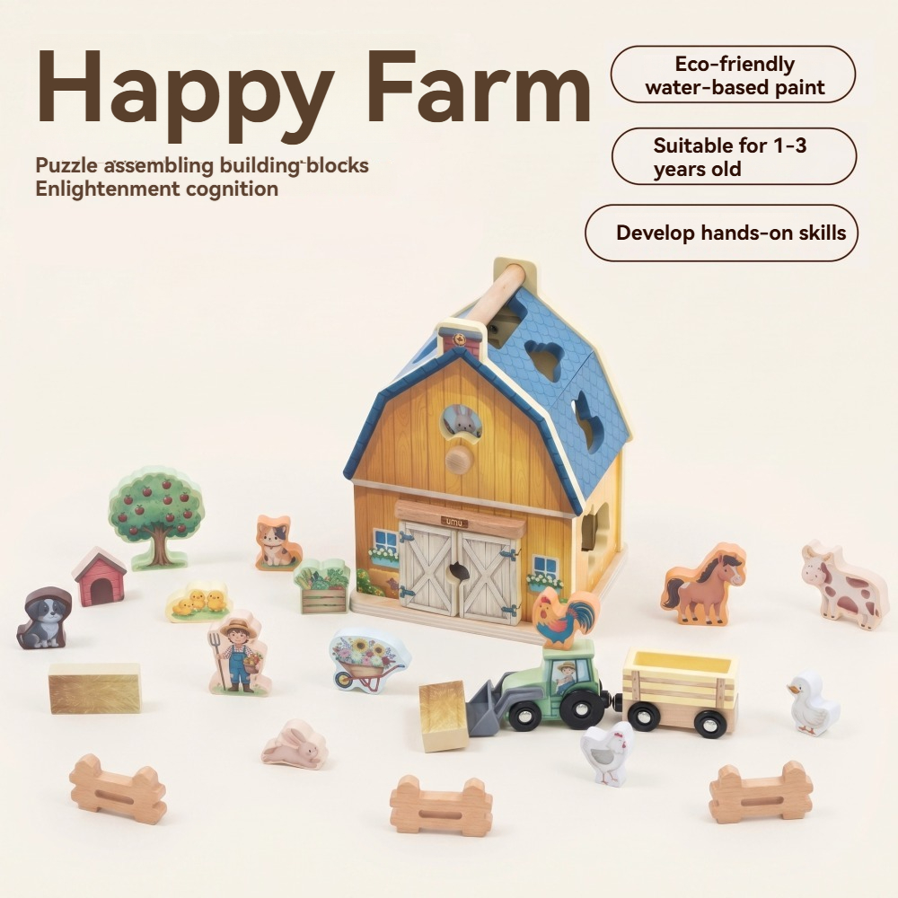 Juego de Granja de Madera con  - Happy Kids Education reseña y precio