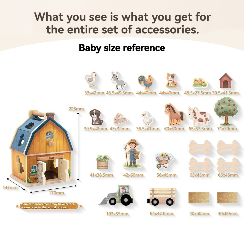Juego de Granja de Madera con  - Happy Kids Education reseña y precio