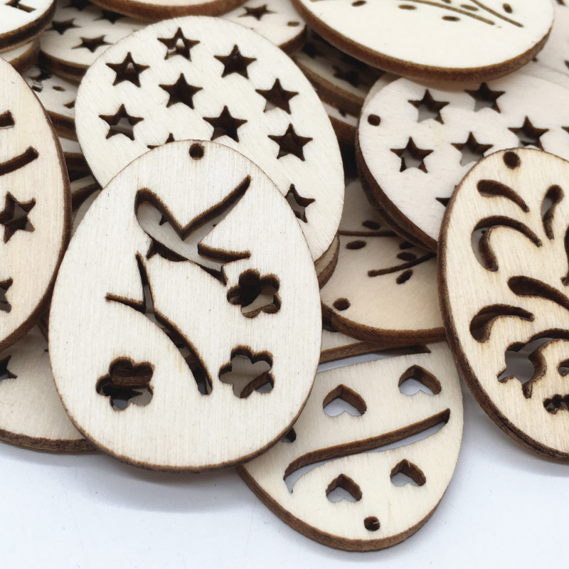 50 Uds. De huevos de madera co - Happy Kids Education reseña y precio