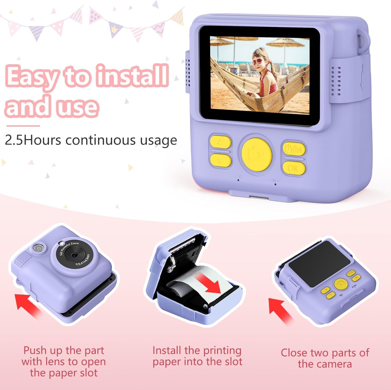 InstantPrint-cámara Digital pa - Kids Physical Education Videos reseña y precio