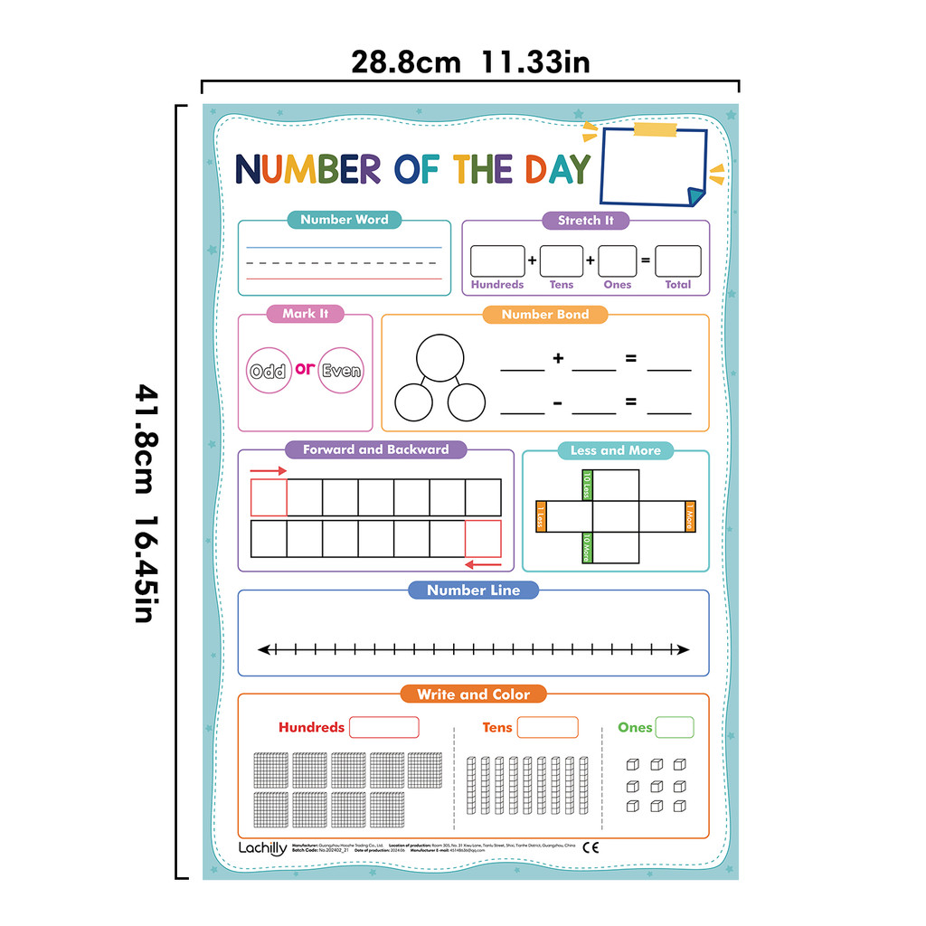 Póster Educativo Reutilizable  - Kids Education Calculator reseña y precio