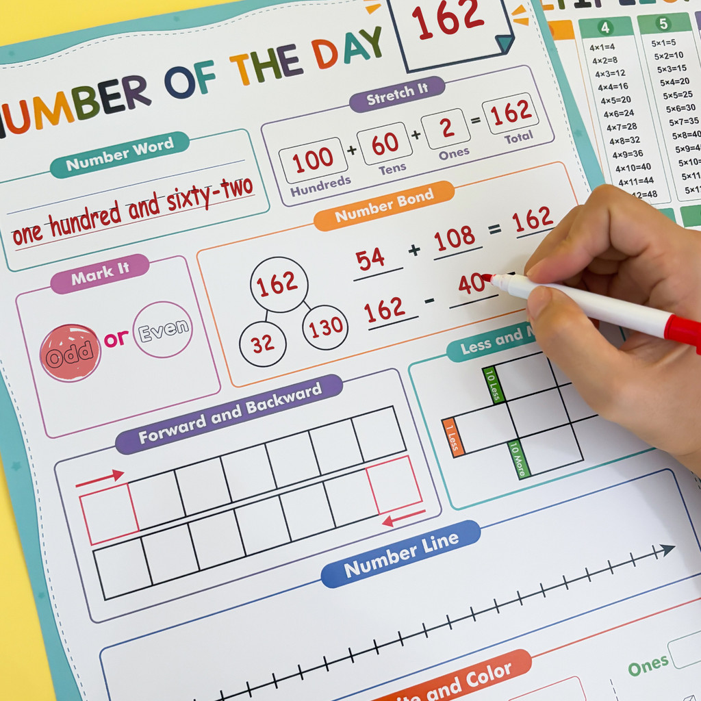Póster Educativo Reutilizable  - Kids Education Calculator reseña y precio